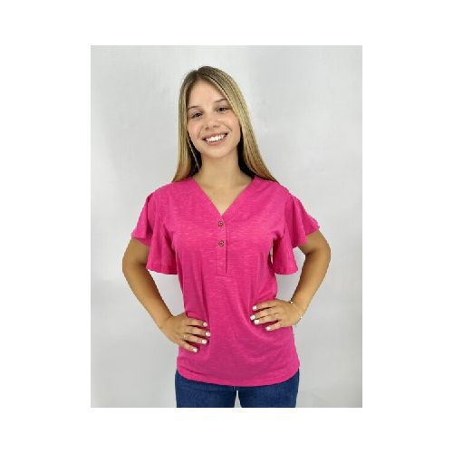 T-SHIRT SLOWLY 2411 - FUCSIA