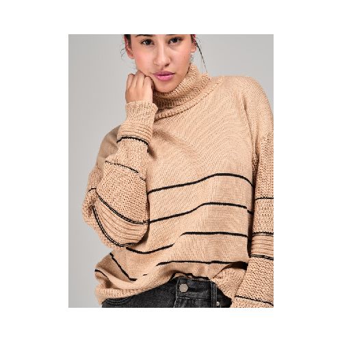 POLERA SLOWLY 2514 - BEI NEG