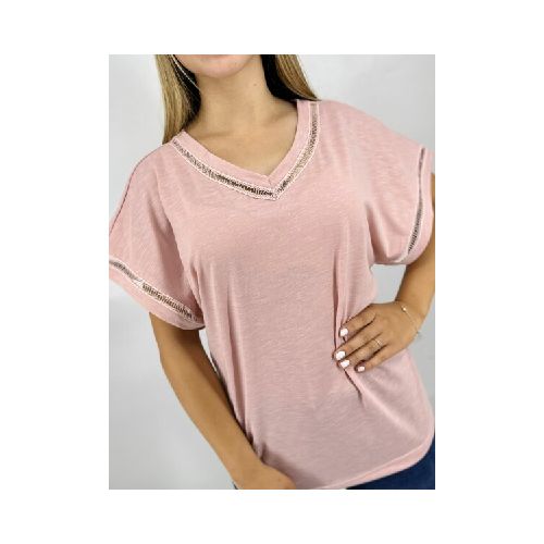 T-SHIRT SLOWLY S2408 - ROSADO