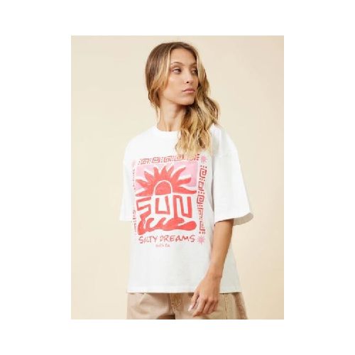 T-SHIRT RUSTY BRULA - BLANCO