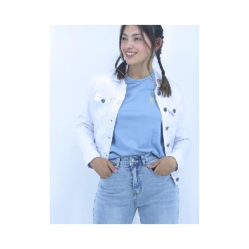 CAMPERA WANNA ROSE - BLANCO