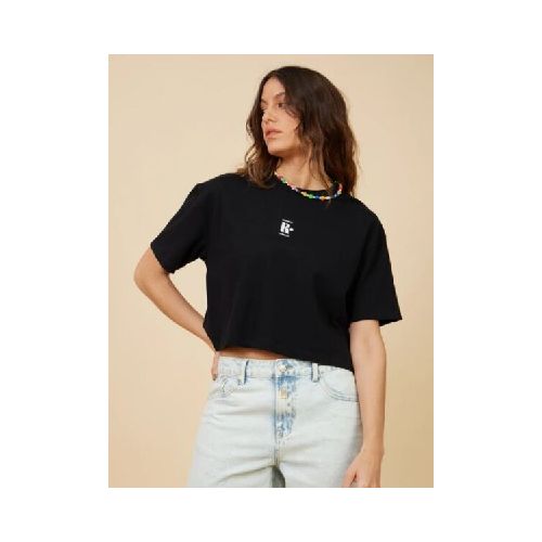 T-SHIRT RUSTY NANTE - NEGRO