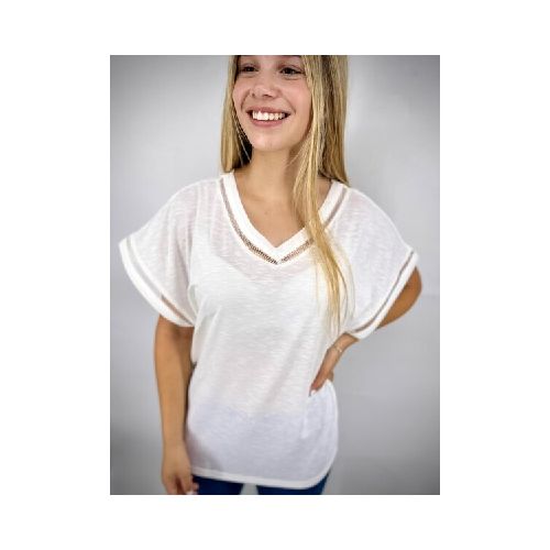 T-SHIRT SLOWLY S2408 - BLANCO