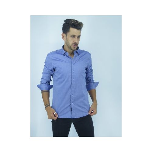 CAMISA HALOGEN BELFAST - AZUL