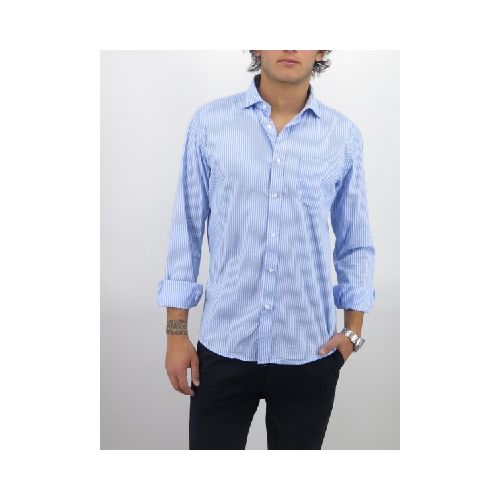 CAMISA HALOGEN SPRINFIELD B M.LARGA - CELE BLA