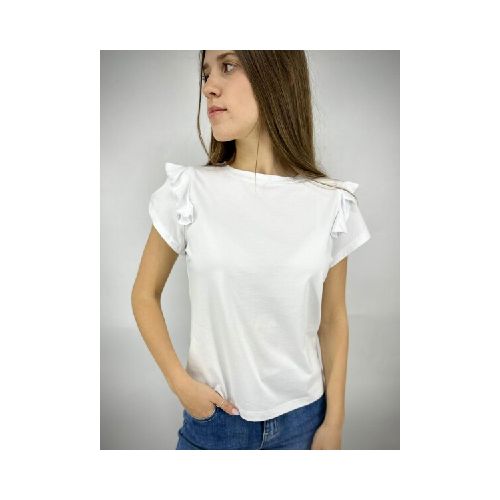 T-SHIRT WANNA RUFFLE - BLANCO