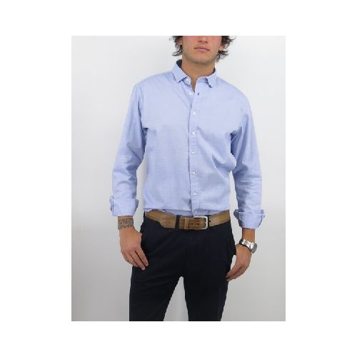 CAMISA HALOGEN HUNTINGTON M.LARGA - CELE OSCUR