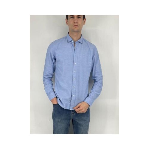 CAMISA HALOGEN BRINDISI - CELESTE