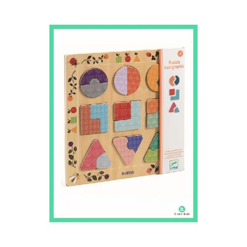 PUZZLE DJECO ENCASTRE LUDIGRAPHIC - UNICO