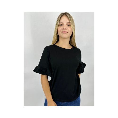 T-SHIRT SLOWLY S2404 - NEGRO