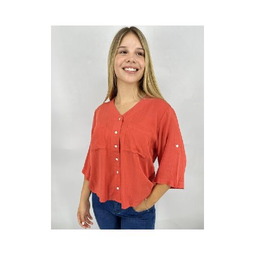 CAMISA SLOWLY 2415 - TERRACOTA