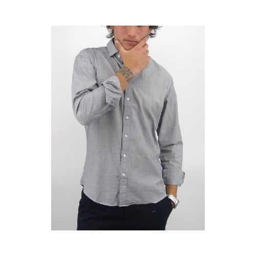 CAMISA HALOGEN HUNTINGTON M.LARGA - GRIS