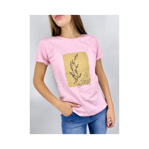 T-SHIRT SLOWLY HU-04L - ROSADO