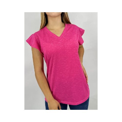 T-SHIRT SLOWLY C260 - FUCSIA