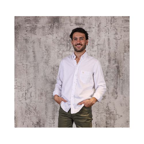 Camisa Hombre Lisa Blanca