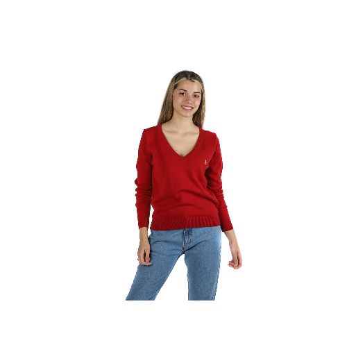 Sweater V Dama Rojo