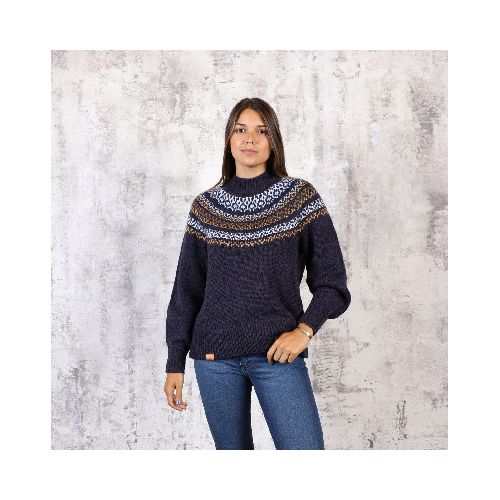 Sweater Jacquard Azul