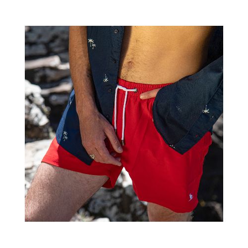 Short De Baño Hombre Rojo