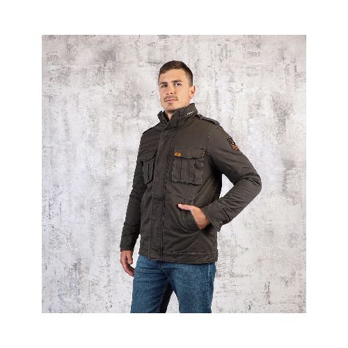 Campera Parka Hombre Gris