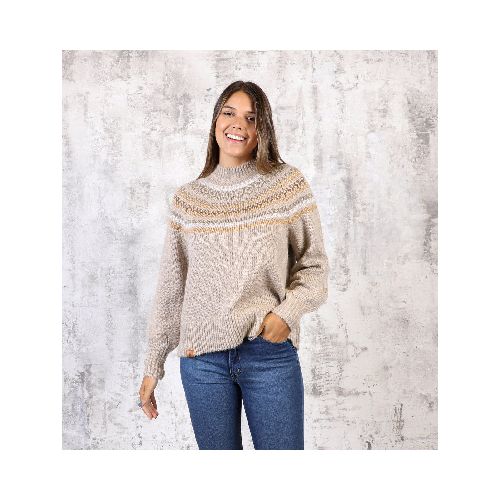 Sweater Jacquard Beige