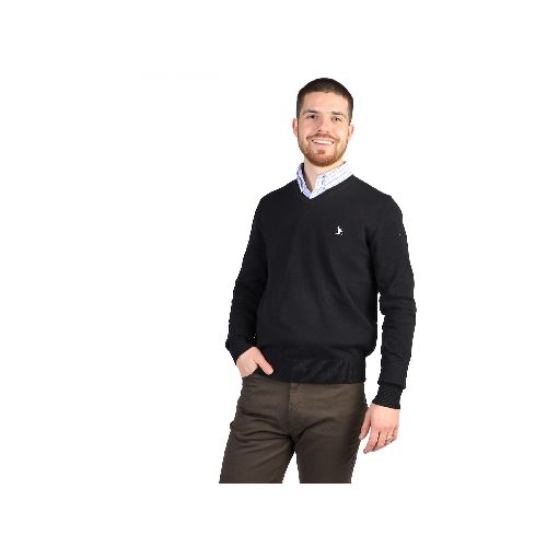 Sweater En V Hombre Negro