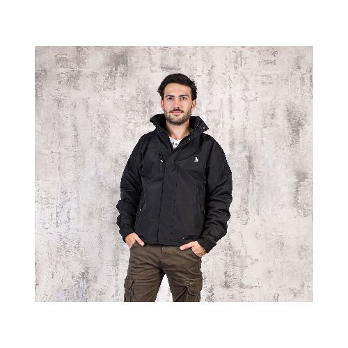 Campera Taslon Hombre Negra