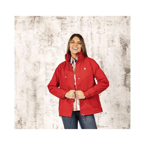 Campera Taslon Dama Roja