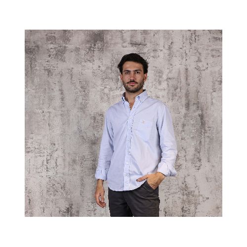 Camisa Hombre Lisa Celeste