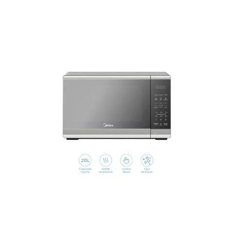 MICROONDAS MIDEA 20 LTS. SIN GRILL GRIS — Electrocentro Rivera