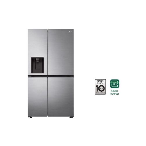 HELADERA LG 637 LTS. SIDE BY SIDE INOX DISP. INVERTER — Electrocentro Rivera