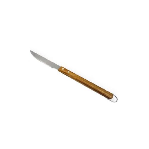 CUCHILLO PARA ASADO 46 CM ACERO INOX MANGO MADERA — Electrocentro Rivera