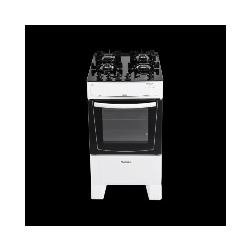 Cocina james supergas mesada de vidrio c-690v blanco 4 hornallas