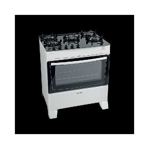 Cocina james supergas mesada de vidrio c-695v blanco 5 hornallas