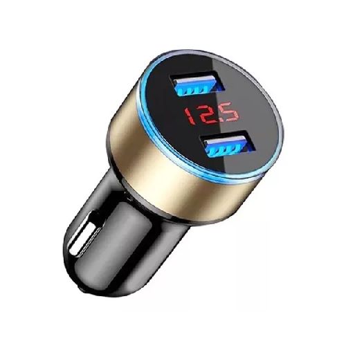 Cargador de Auto 12V CON DISPLAY 3.1A 2 USB CC-231