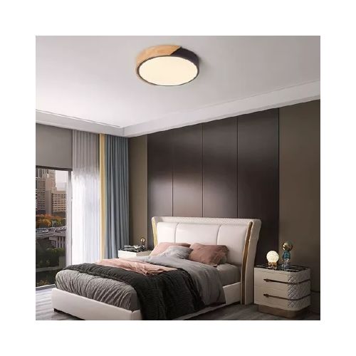 Plafon led moderno metal y madera 20W — Barraca Dayman