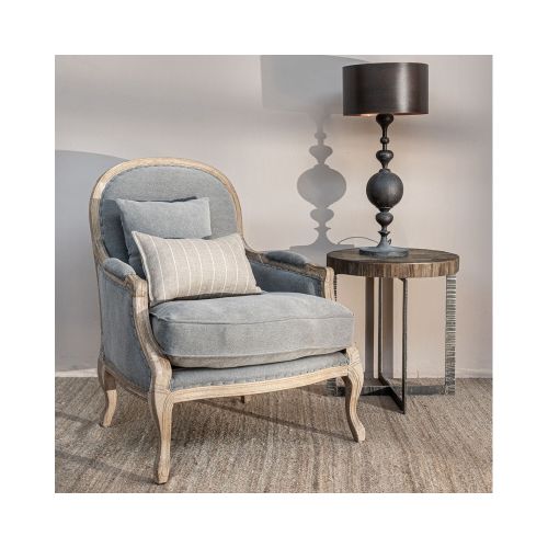 Sillon Poltrona Roble Y Lino - Gris — Barraca Dayman