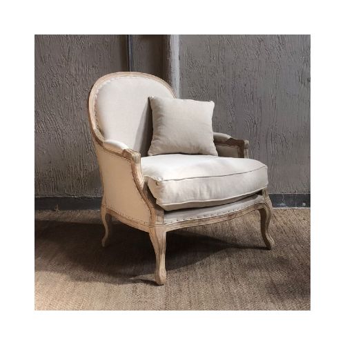 Sillon Poltrona Roble Y Lino - Beige — Barraca Dayman