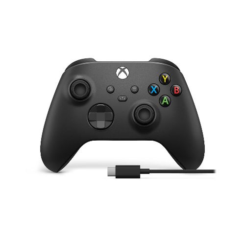 Joystick Xbox One Inalámbricos Y Con Cable - JOYSTICK XBOX ONE NEGRO INCLUYE CABLE  Microsoft