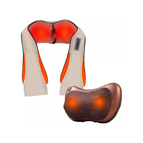 Pack Masajeador Eléctrico Shiatsu + Masajeador De Almohada - COMBO MASAJEADOR DE CUELLO + ALMOHADA — Dimm