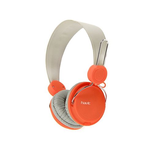 Auriculares Tipo Vincha Havit H2198 - AURICULAR HAVIT H2198D GRIS/NARANJA OLT — Dimm