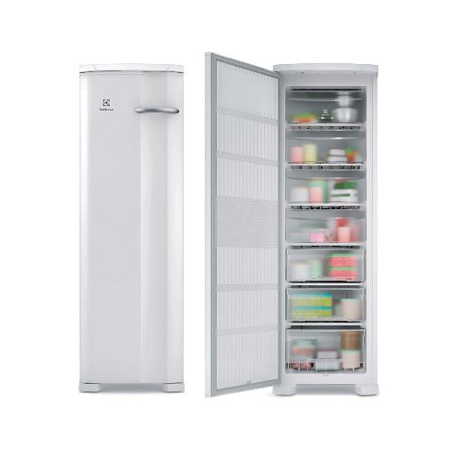 Freezer Vertical Electrolux Fe27-wht 234 Litros - FREEZER ELECTROLUX VERTICAL 234L FE27 — Dimm