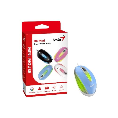 Mouse Genius Dx-mini Led Blanco Rgb - AZUL — Dimm