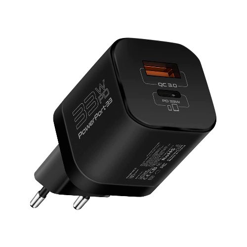 Cargador Promate Powerport 33 Eu - NEGRO — Dimm