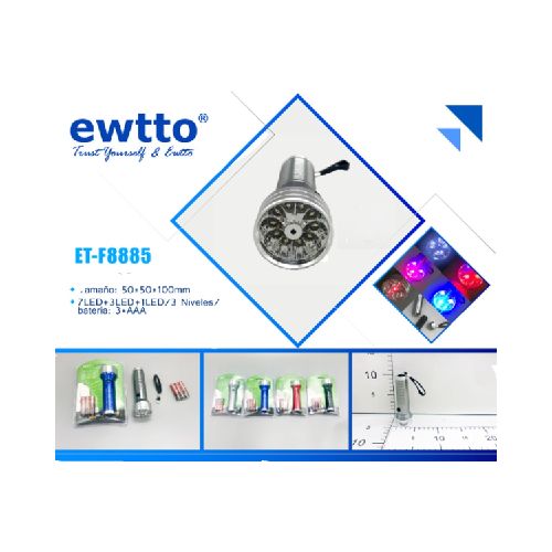 LINTERNA LED 3 PILAS AAA EWTTO-F8885