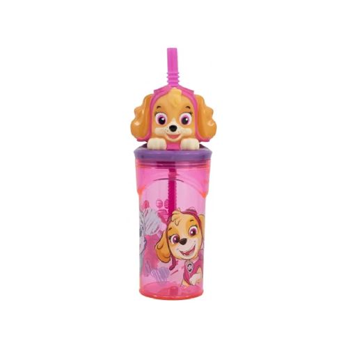 Vaso Alto con Tapa Paw Patrol 360 ml