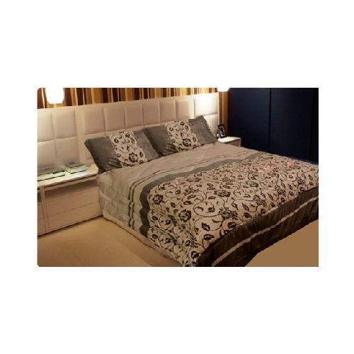 Cubrecama Capitoneado con Almohadon Caramelo 2 plazas sommier