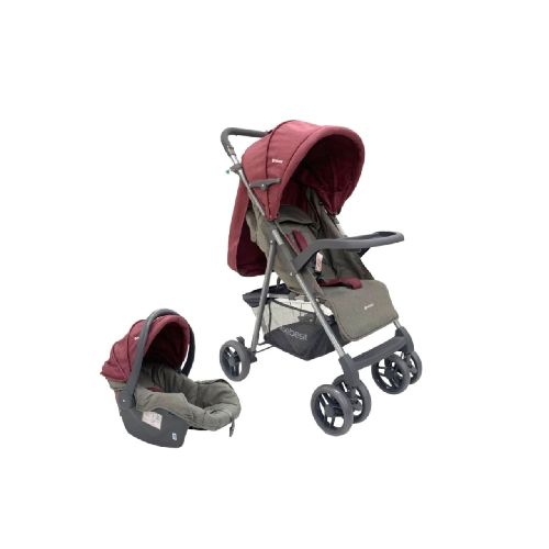 Coche Travel System Sevilla Bebesit - Rosa-Gris-Verde