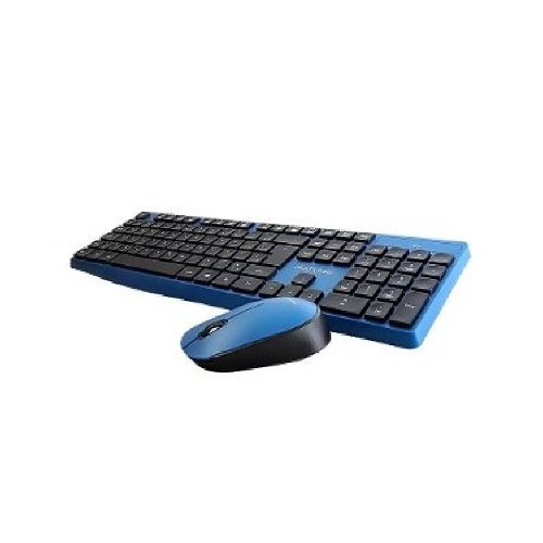 Combo Teclado Y Mouse Inalámbrico Multilaser TC246 Negro / Azul