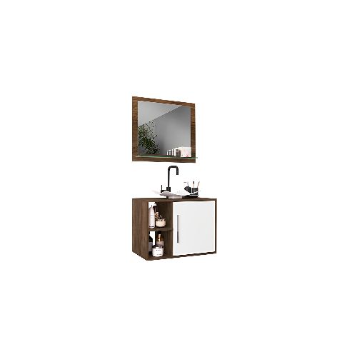 Mueble Baño Elit + Bacha + Espejo Premium 15mm La Tentación