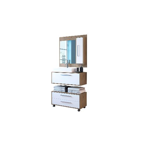 Mueble De Baño 80 Cm Pileta + Espejo Premium La Tentación